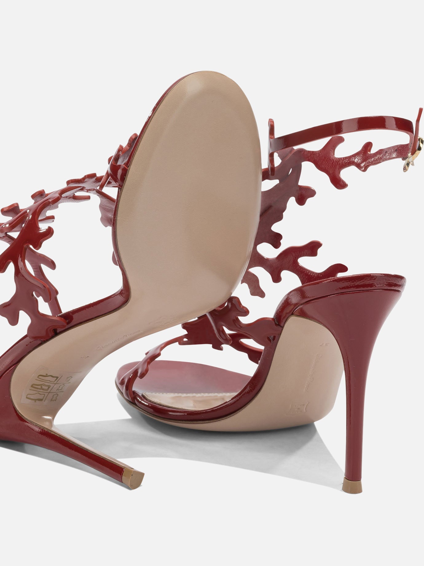Sandali con tacco 100% leather - 100% leather  Rosso - Gianvito Rossi Donna | PDP | VIETTI Online Store | thumbnail_5