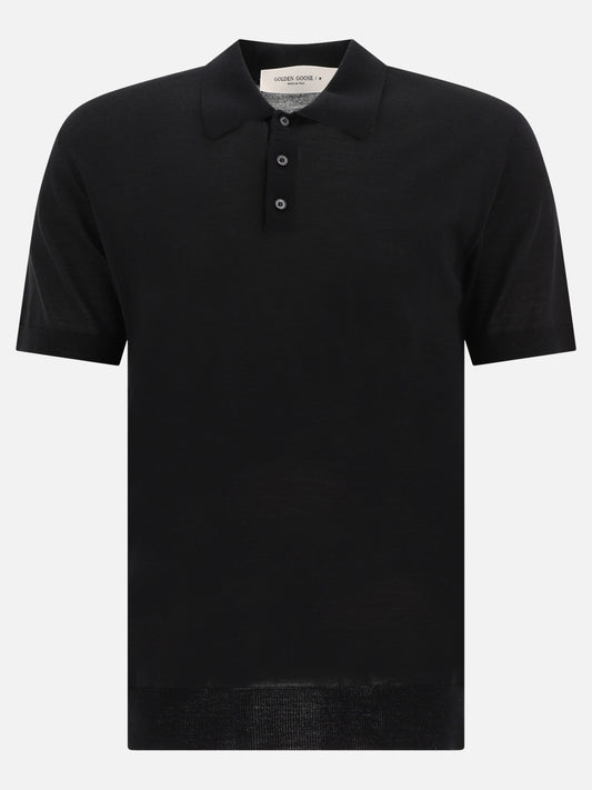 Polo shirts with buttons Solid colour  Black - Golden Goose Men | PLP | VIETTI Online Store 

