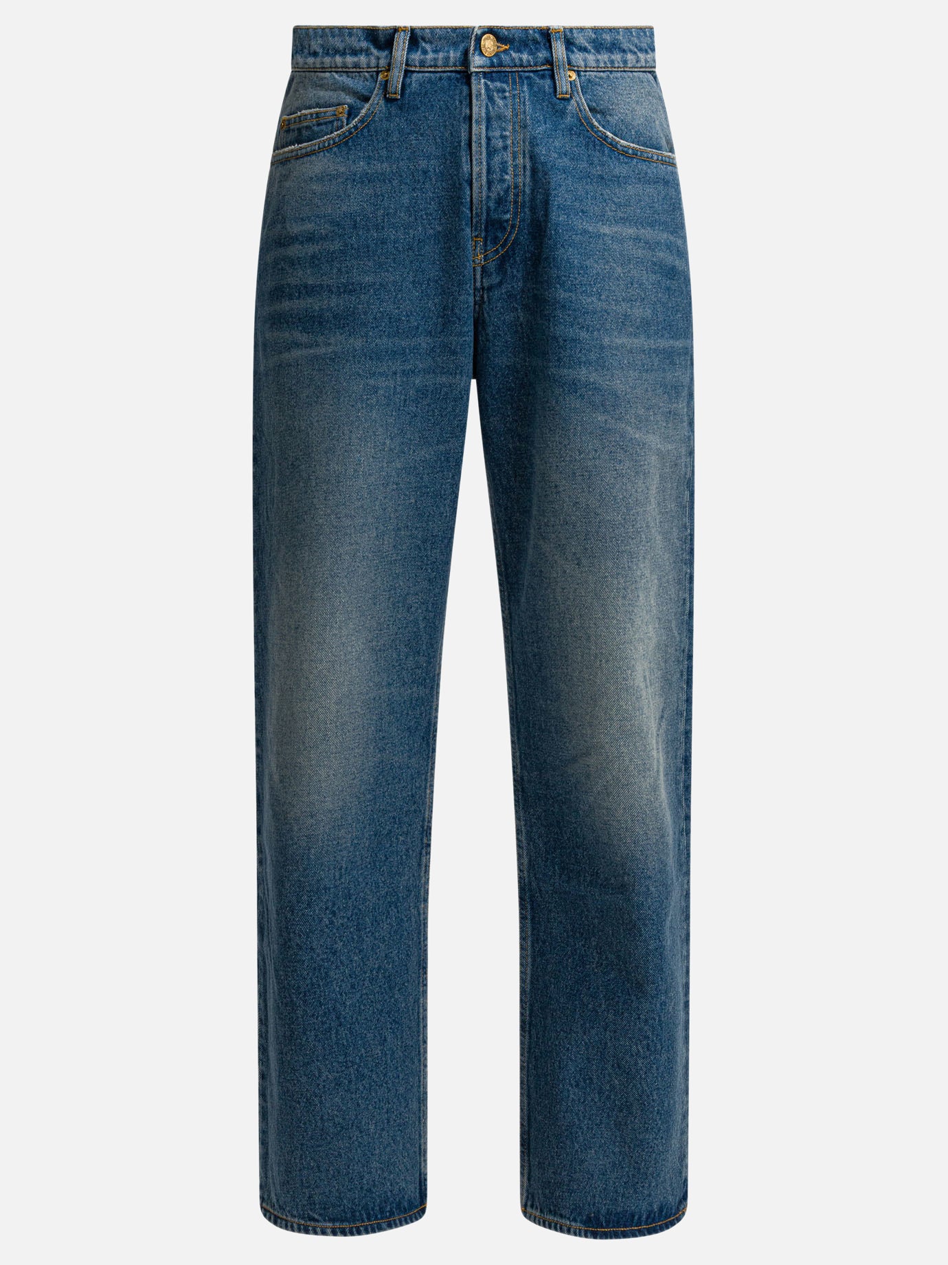 Wide-leg jeans Solid colour  Blue - Golden Goose Men | PDP | VIETTI Online Store | Zoom-Modal
