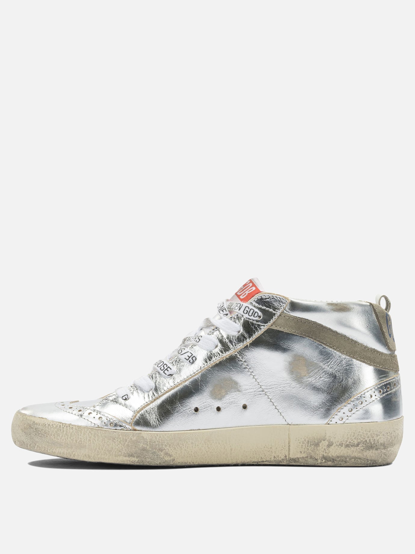 High top sneakers 100% leather - 100% rubber  Silver - Golden Goose Women | PDP | VIETTI Online Store | thumbnail_3