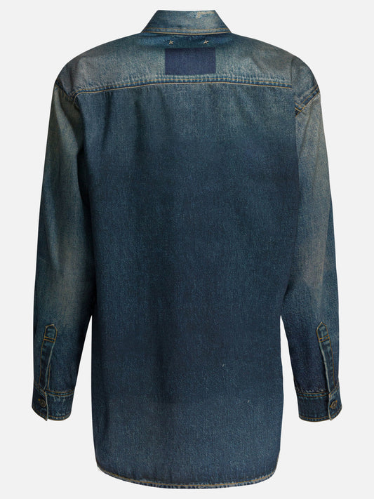 Overshirt jackets Solid colour  Blue - Golden Goose Women | PDP | VIETTI Online Store | 2

