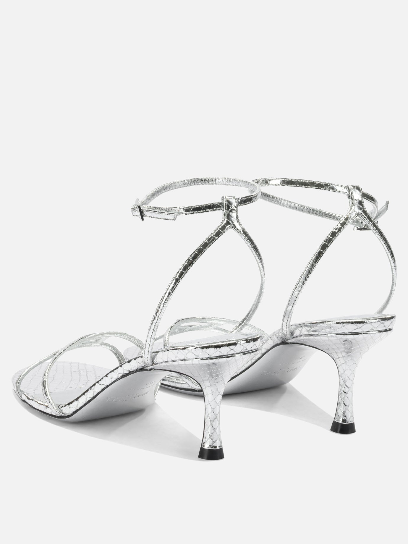 Heeled sandals 1998 LEO 100  Silver - Jimmy Choo Women | PDP | VIETTI Online Store | Zoom-Modal_4
