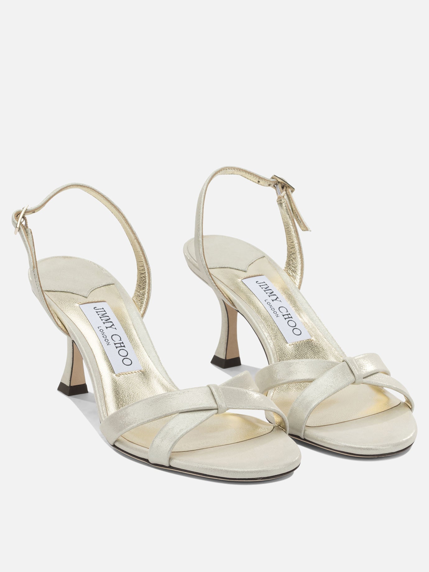 Heeled sandals 86% leather 5% salpa 4% plastic 5% metal - 100% calf  Gold - Jimmy Choo Women | PDP | VIETTI Online Store | Zoom-Modal_2
