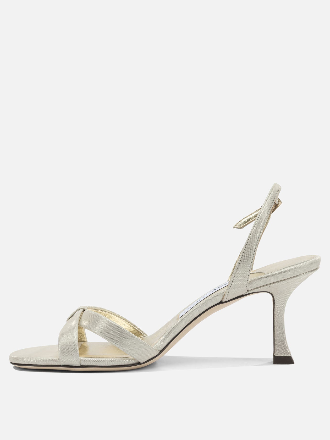 Heeled sandals 86% leather 5% salpa 4% plastic 5% metal - 100% calf  Gold - Jimmy Choo Women | PDP | VIETTI Online Store | thumbnail_3