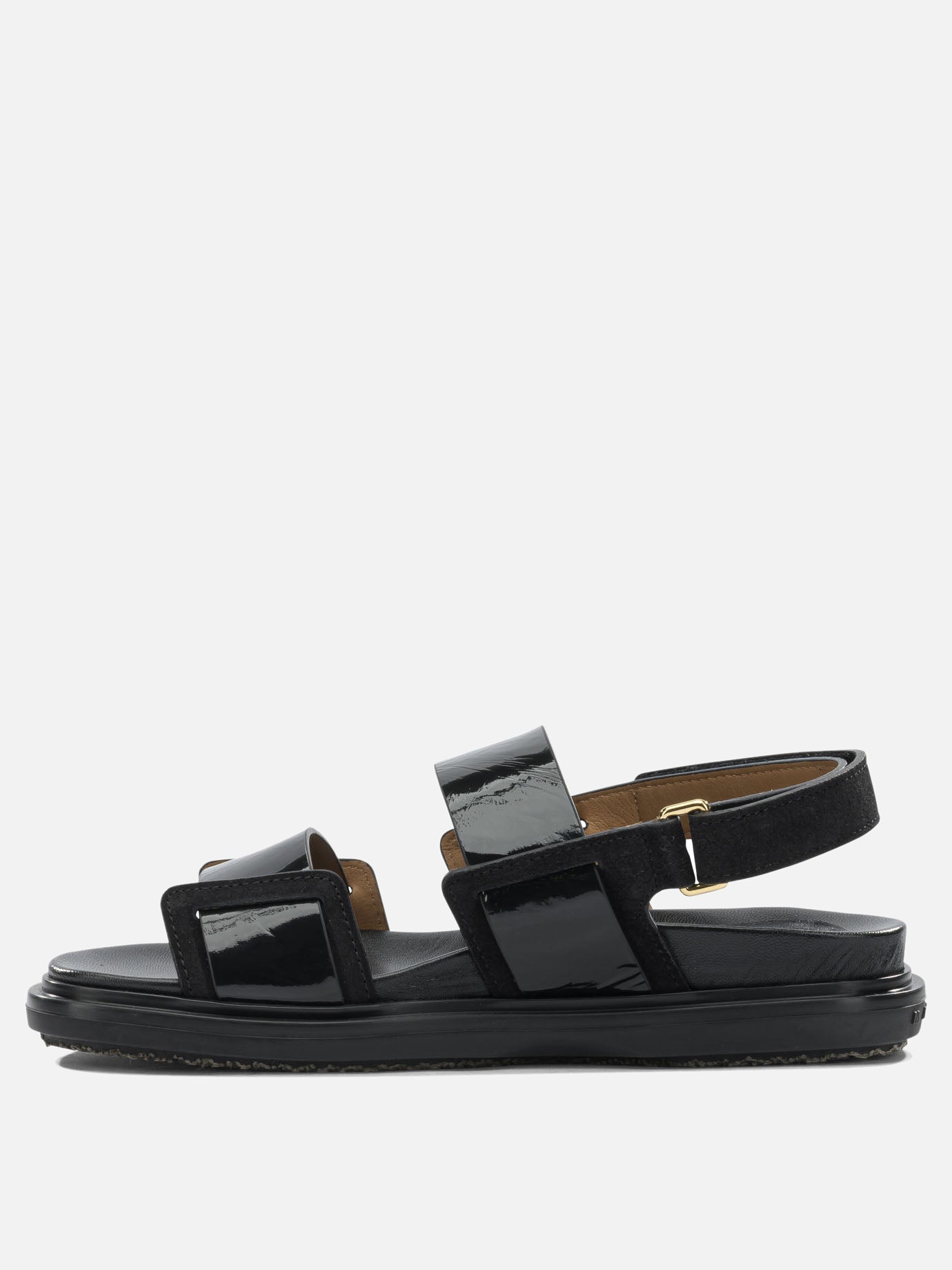 Flat sandals 100% calf leather - 100% rubber  Black - Marni Women | PDP | VIETTI Online Store | Zoom-Modal_3
