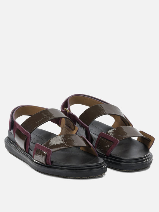 Flat sandals 100% calf leather - 100% rubber  Bordeaux - Marni Women | PDP | VIETTI Online Store | 2
