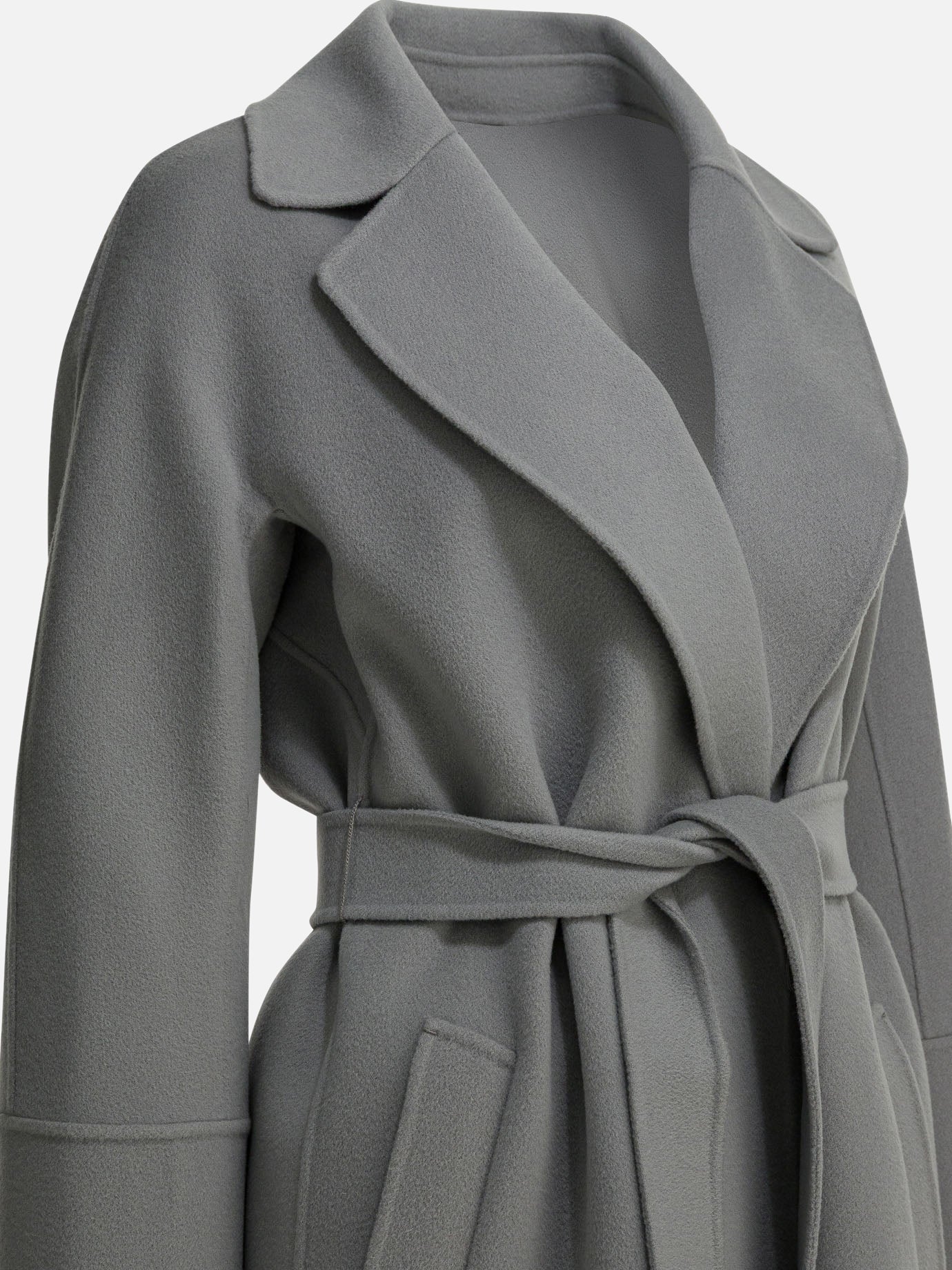 Long coats Solid colour  Grey - Max Mara S Women | PDP | VIETTI Online Store | Zoom-Modal_4
