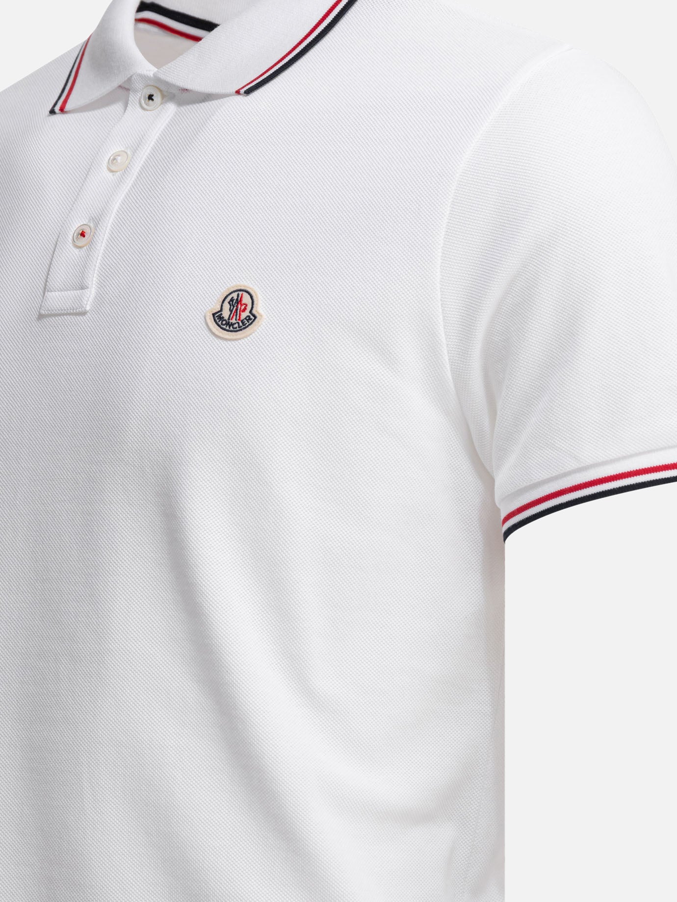 Polo shirts with buttons Logo  White - Moncler Men | PDP | VIETTI Online Store | thumbnail_4