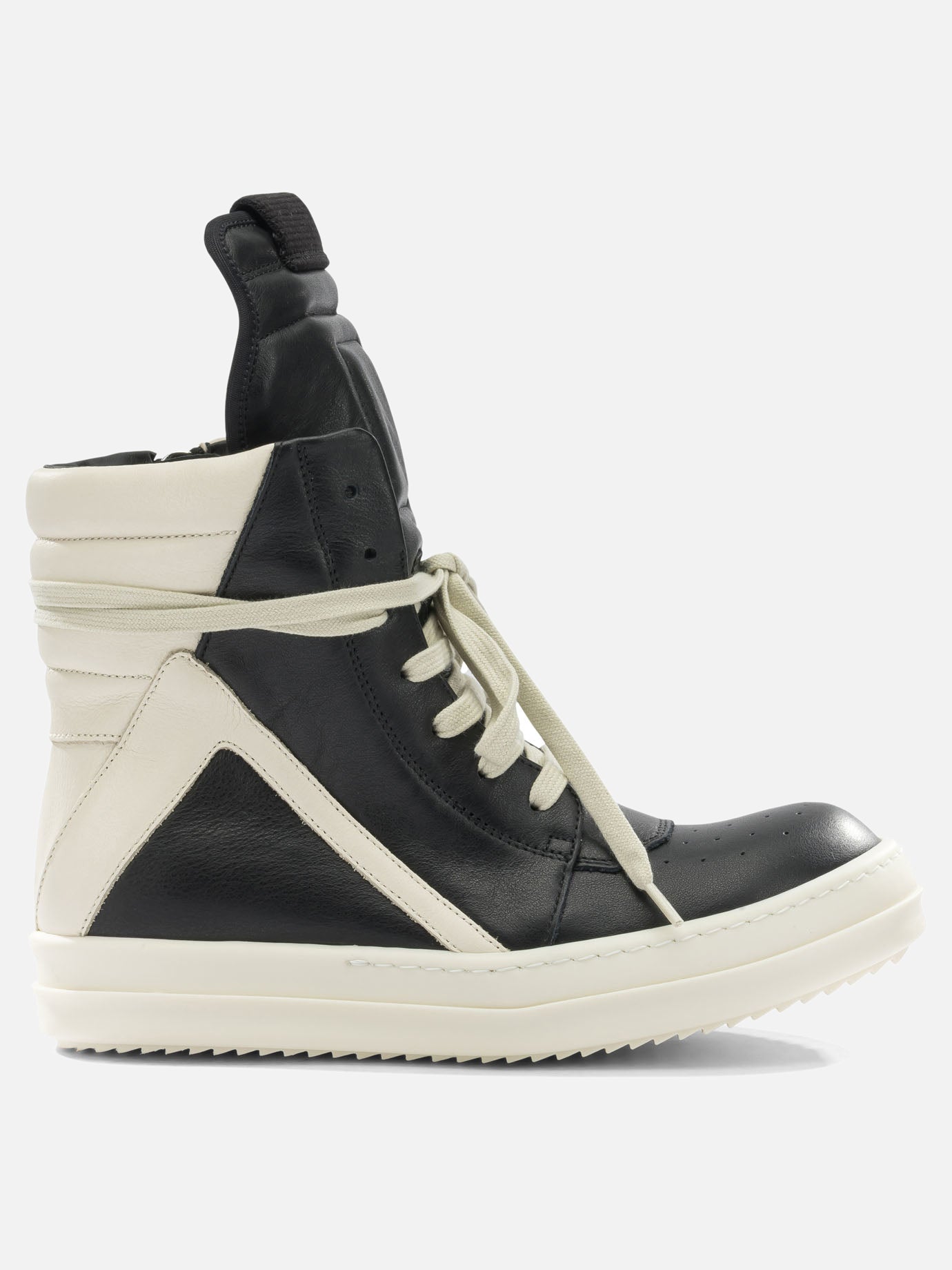 High top sneakers 100% cow leather - 100% thermoplastic rubber  Black - Rick Owens Women | PDP | VIETTI Online Store | Zoom-Modal
