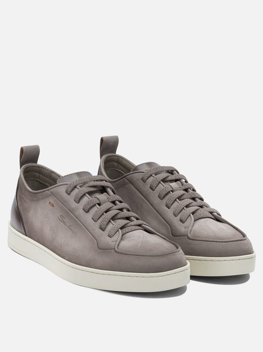 Low top sneakers 100% leather  Beige - Santoni Men | PLP | VIETTI Online Store | 2
