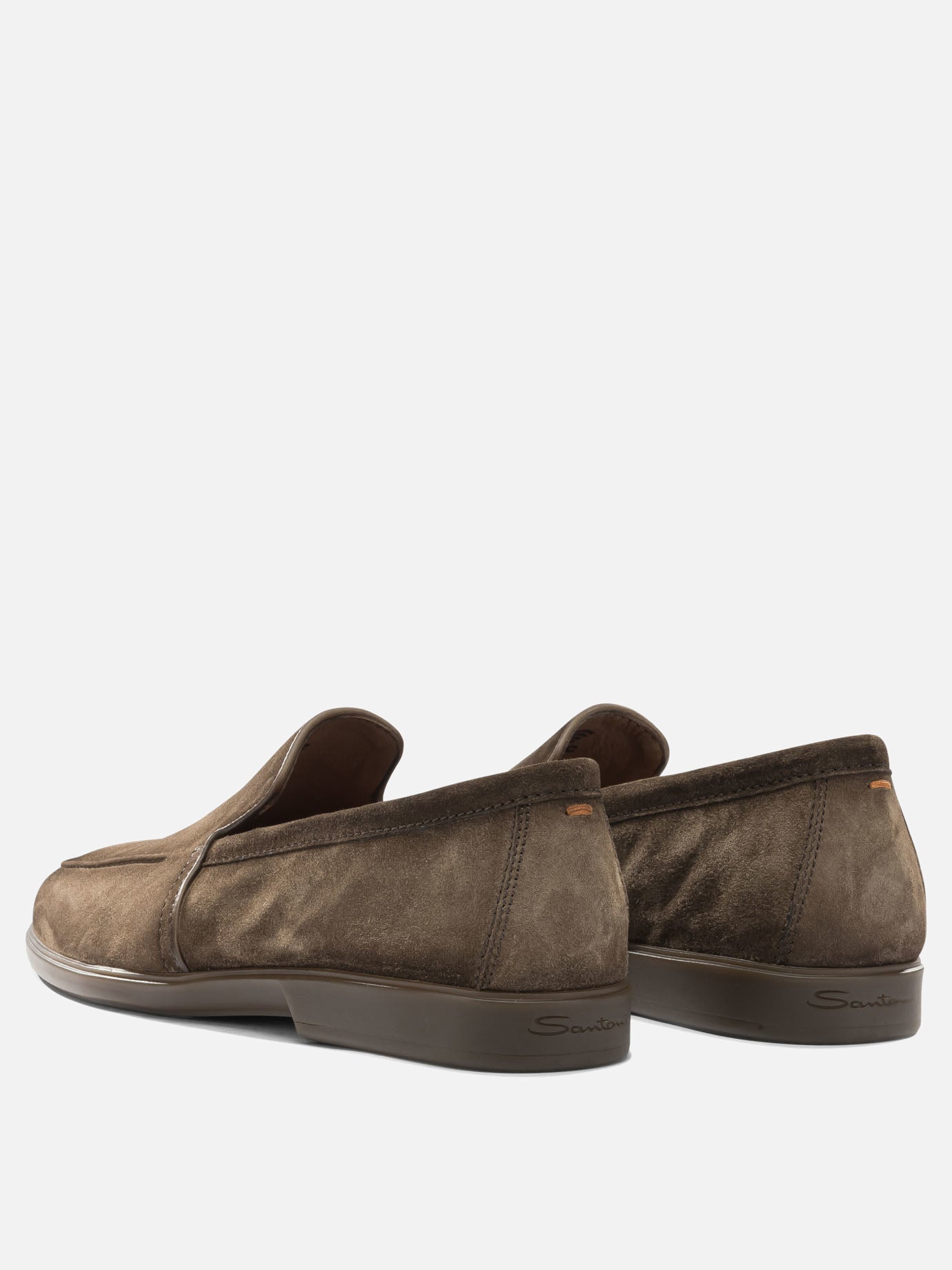 Loafers 100% suede - 100% rubber  Brown - Santoni Men | PDP | VIETTI Online Store | thumbnail_4