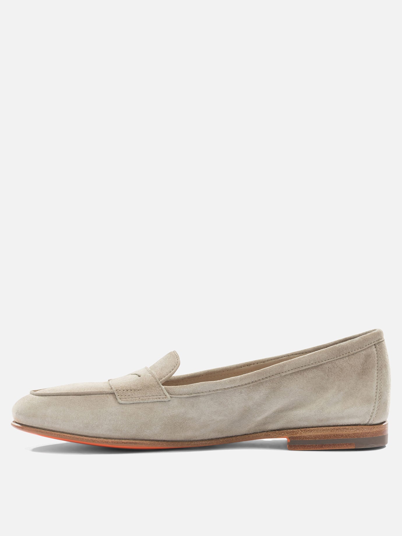 Loafers 100% suede - 100% leather  Beige - Santoni Women | PDP | VIETTI Online Store | thumbnail_3