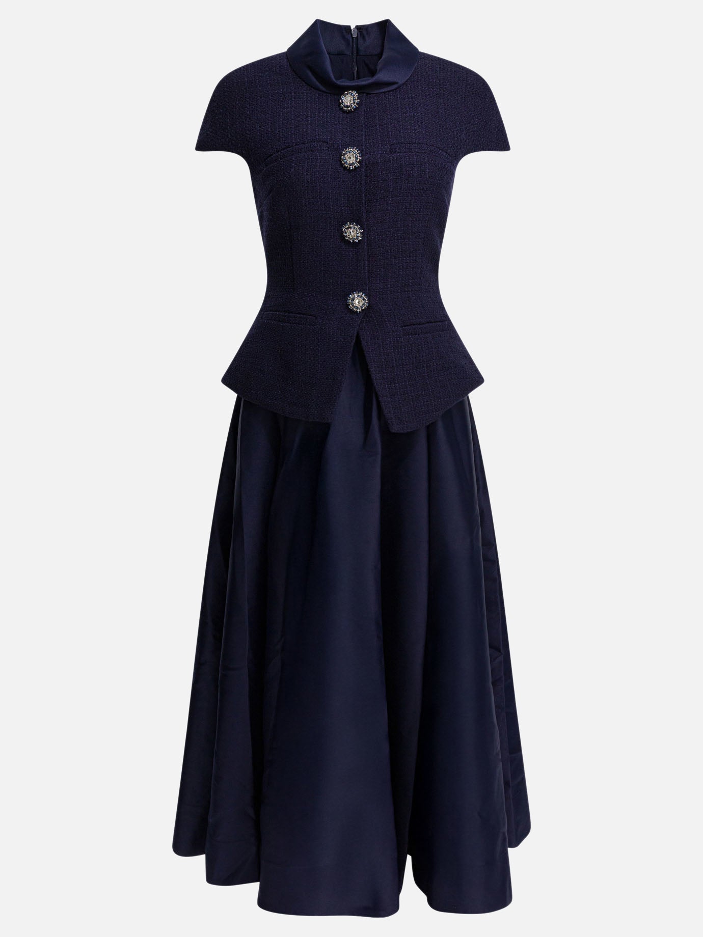 Abiti midi Solid colour  Blu - Self-portrait Donna | PDP | VIETTI Online Store | thumbnail