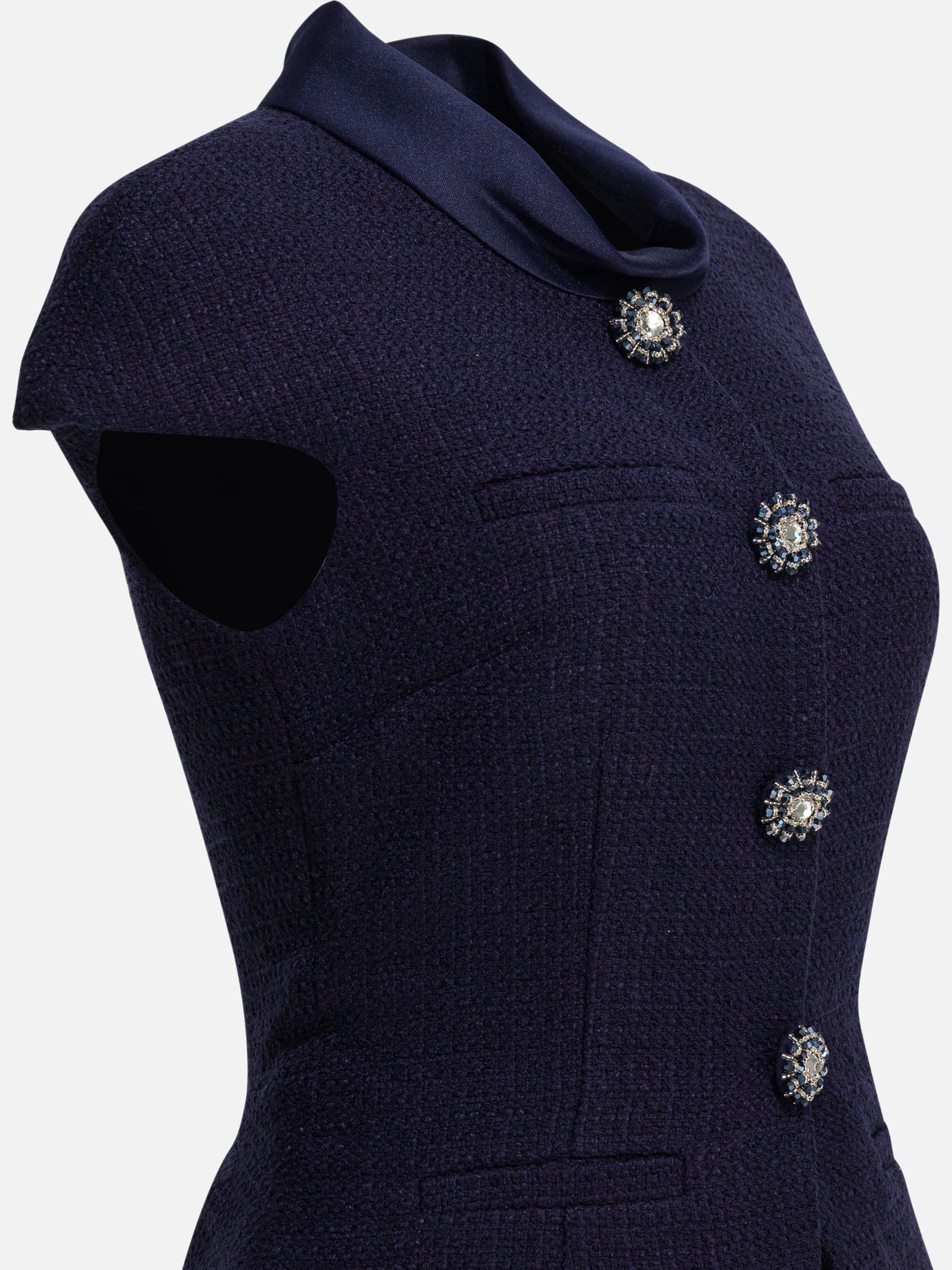 Abiti midi Solid colour  Blu - Self-portrait Donna | PDP | VIETTI Online Store | Zoom-Modal_4
