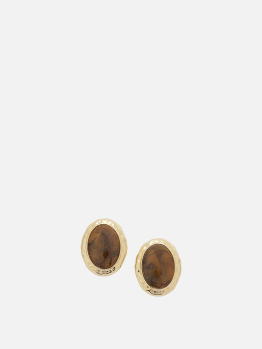 Earrings 100% brass  Brown - Self-portrait Women | PDP | VIETTI Online Store 
