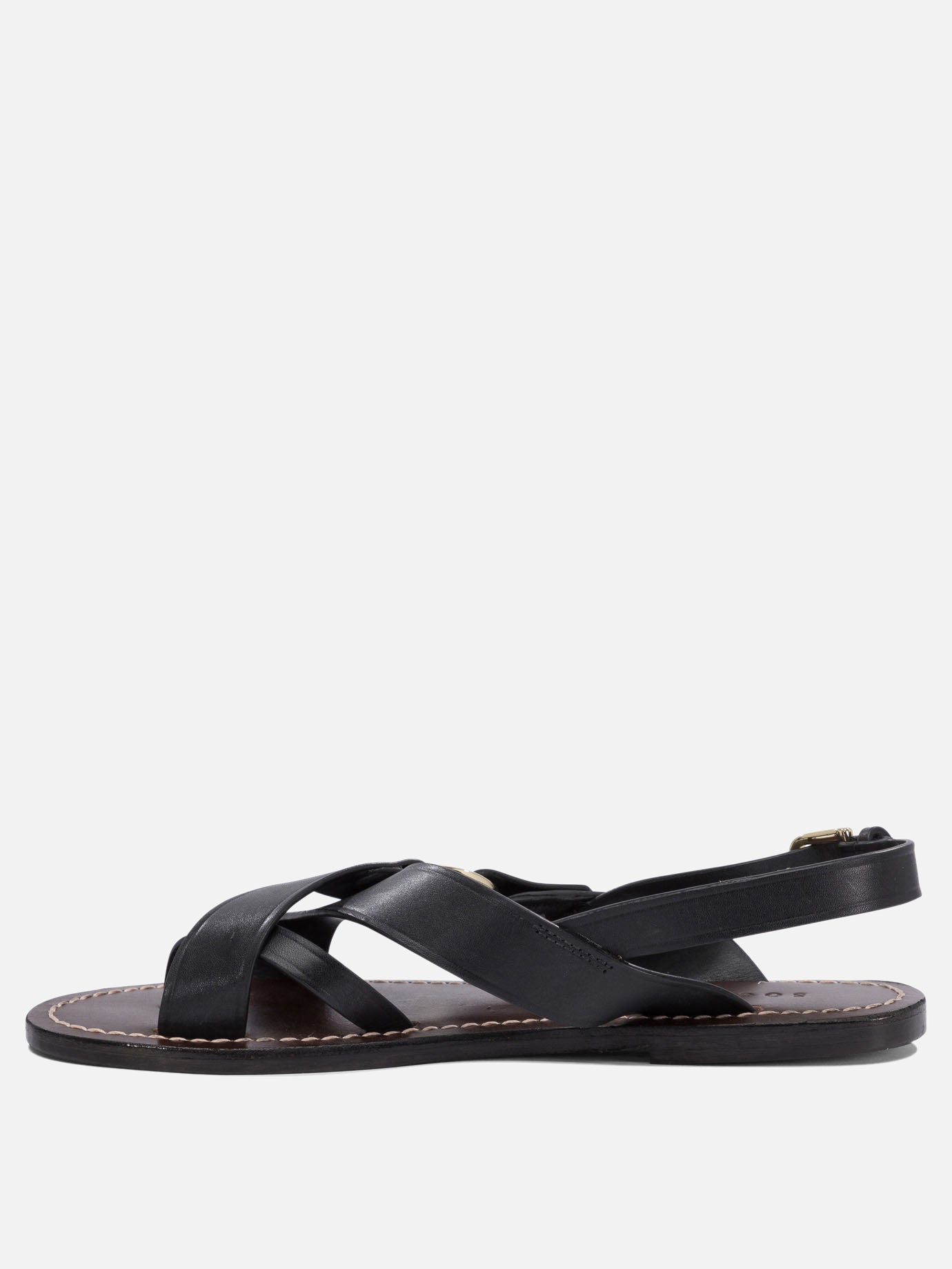 Flat sandals 100% leather  Black - Soeur Women | PDP | VIETTI Online Store | thumbnail_3