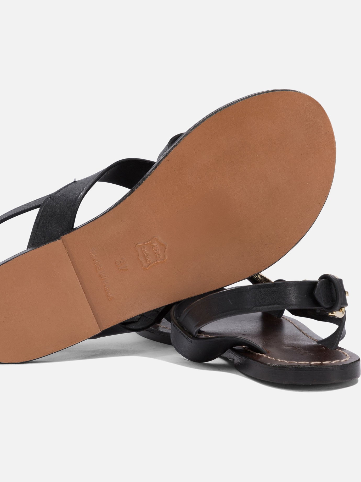 Flat sandals 100% leather  Black - Soeur Women | PDP | VIETTI Online Store | Zoom-Modal_5

