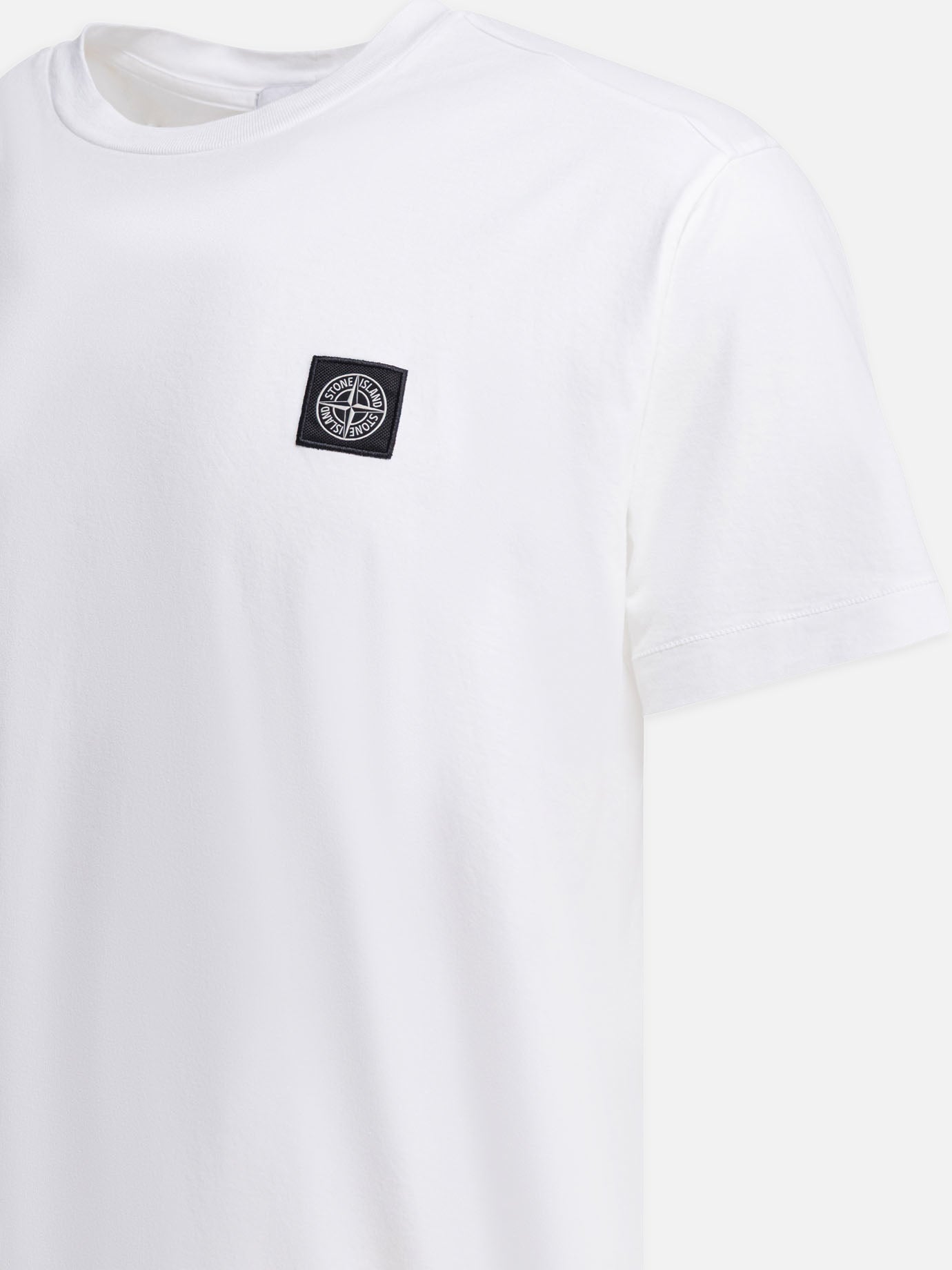 Crewneck t-shirts Logo  White - Stone Island Men | PDP | VIETTI Online Store | thumbnail_4