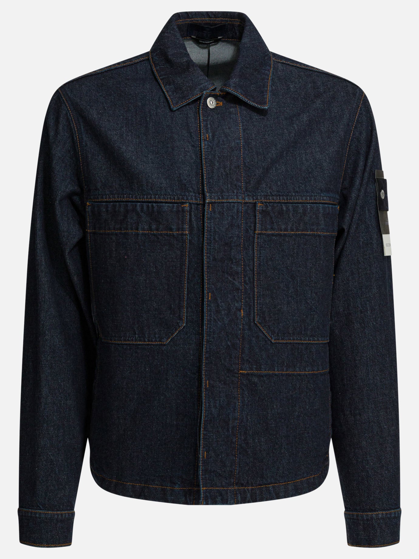 Denim jackets Solid colour  Blue - Stone Island Men | PDP | VIETTI Online Store | thumbnail