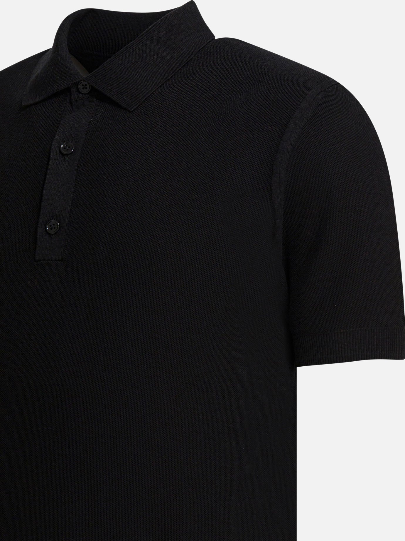 Polo con bottoni Solid colour  Nero - Tom Ford Uomo | PDP | VIETTI Online Store | Zoom-Modal_4
