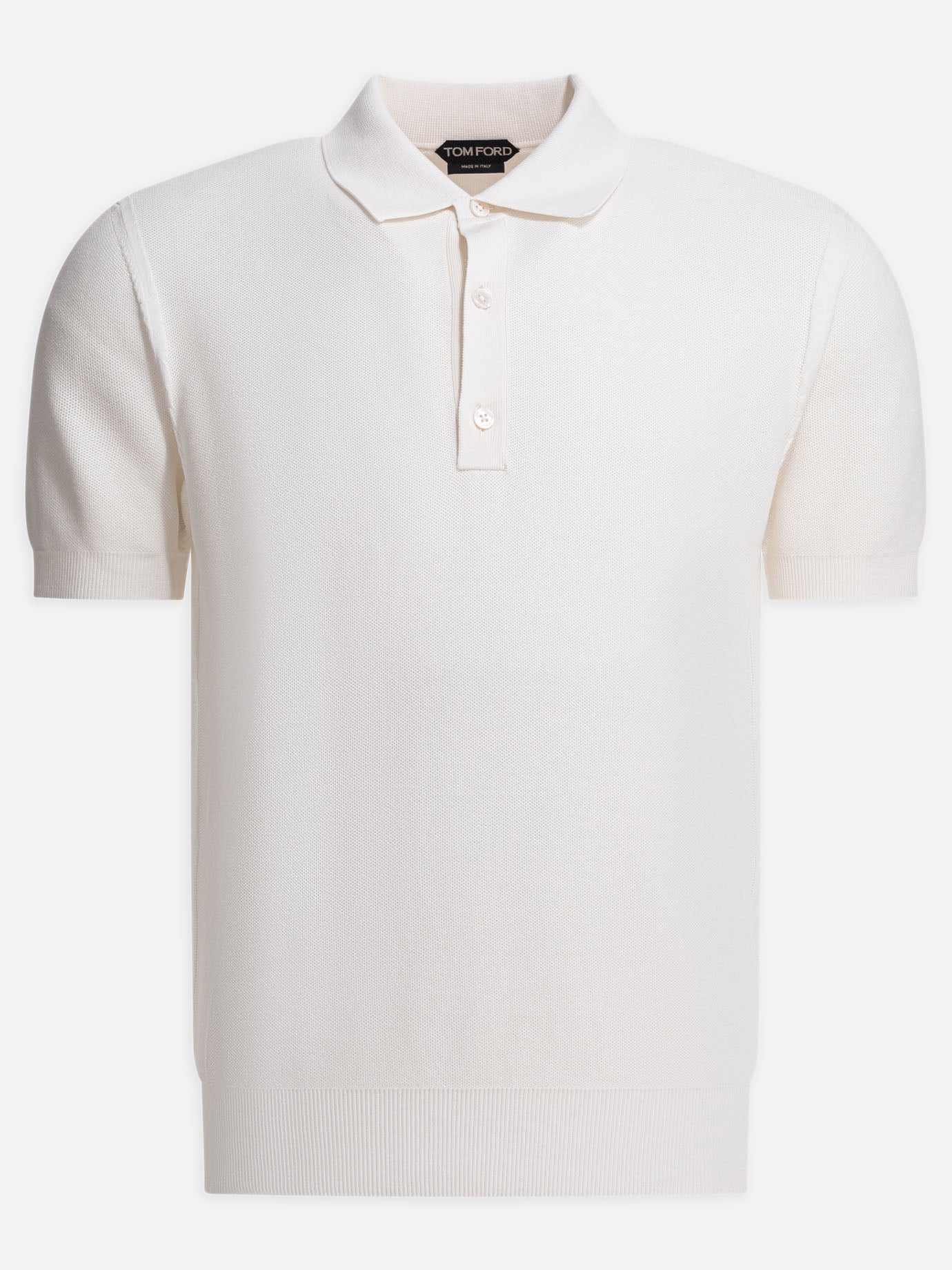 Polo con bottoni Solid colour  Bianco - Tom Ford Uomo | PDP | VIETTI Online Store | Zoom-Modal
