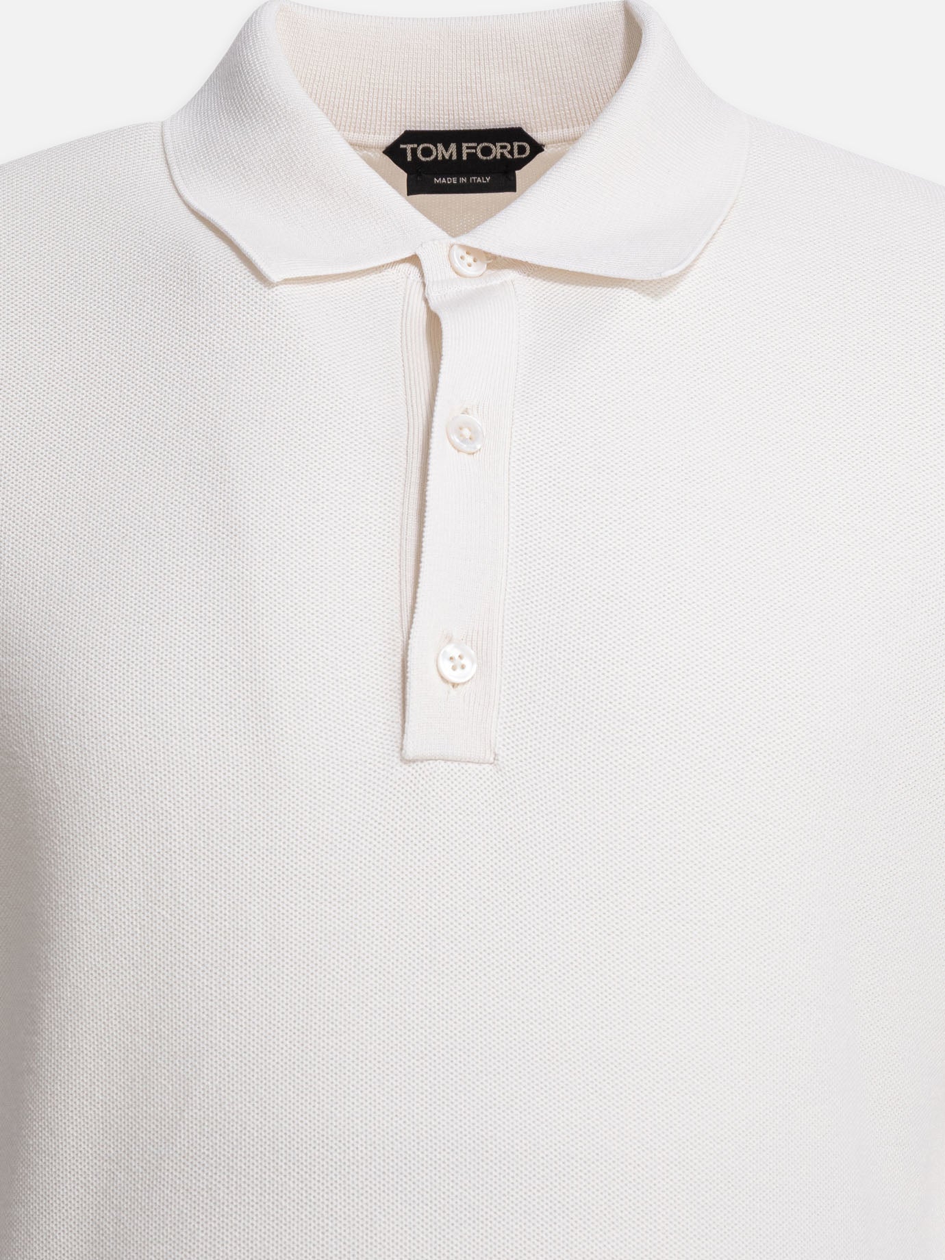 Polo con bottoni Solid colour  Bianco - Tom Ford Uomo | PDP | VIETTI Online Store | Zoom-Modal_3

