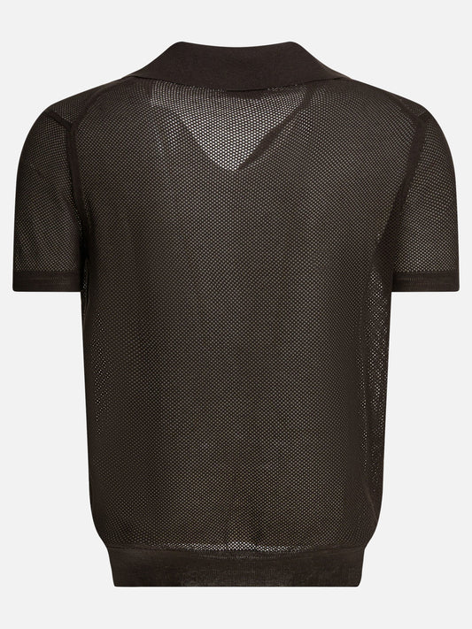 Polo shirts without buttons 50% silk 50% cotton  Brown - Tom Ford Men | PLP | VIETTI Online Store | 2
