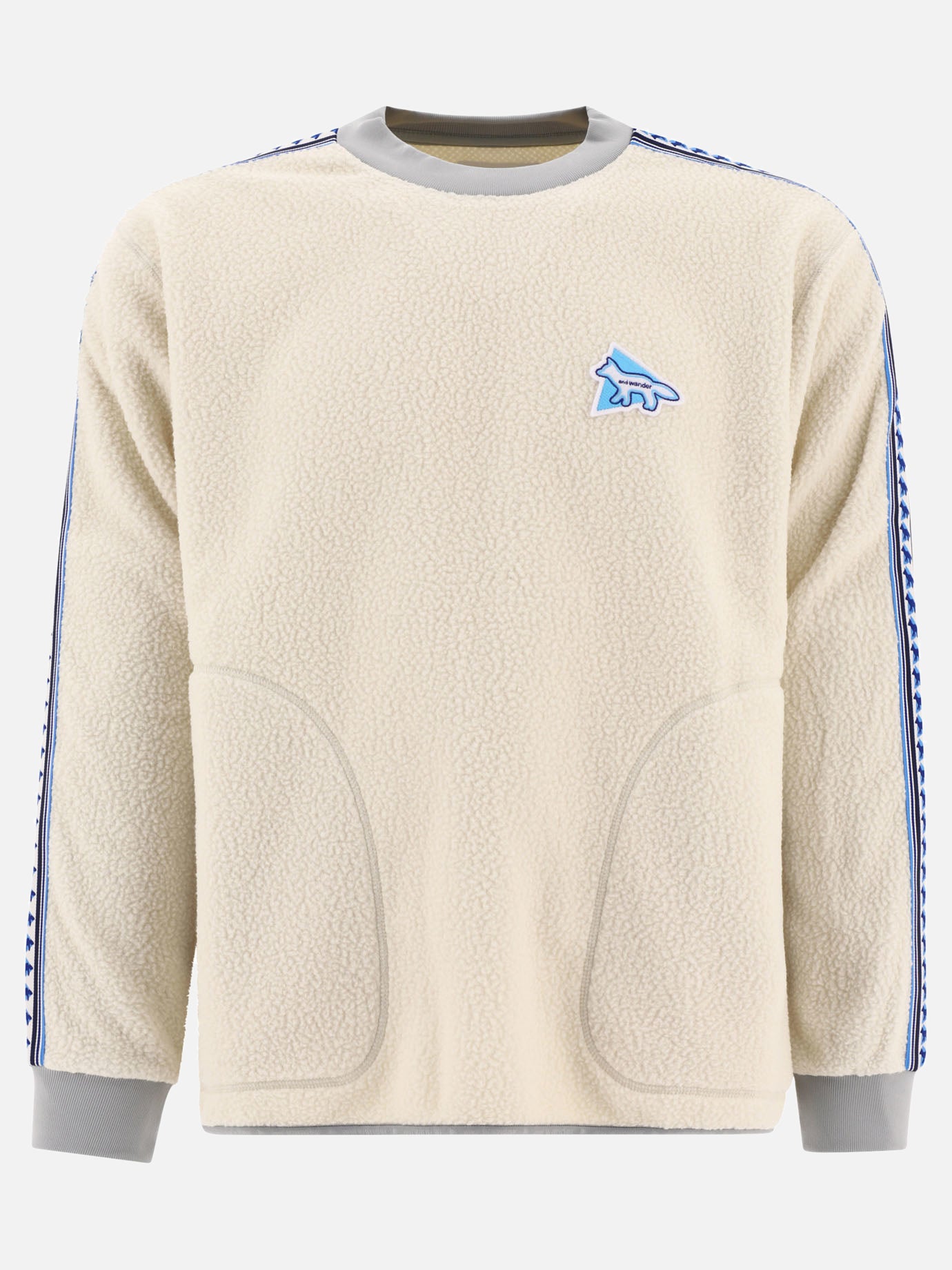 "and wander x Maison Kitsuné" fleece sweater