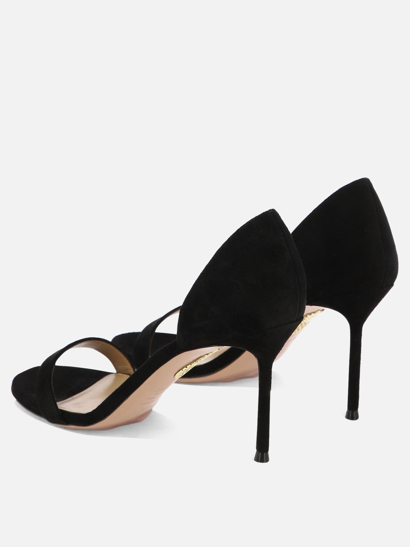Heeled sandals 100% pelle scamosciata - 100% cuoio  Black - Aquazzura Women | PDP | VIETTI Online Store | Zoom-Modal_4

