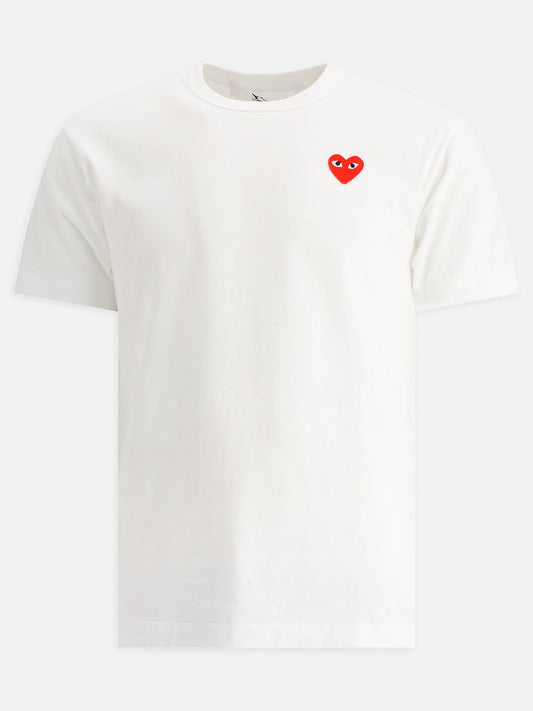 T-shirt girocollo 100% cotton  Bianco - Comme Des Garçons Play Uomo | PLP | VIETTI Online Store 
