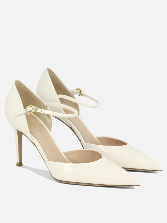 Décolleté 100% pelle verniciata - 100% cuoio  Bianco - Gianvito Rossi Donna | PLP | VIETTI Online Store | 2
