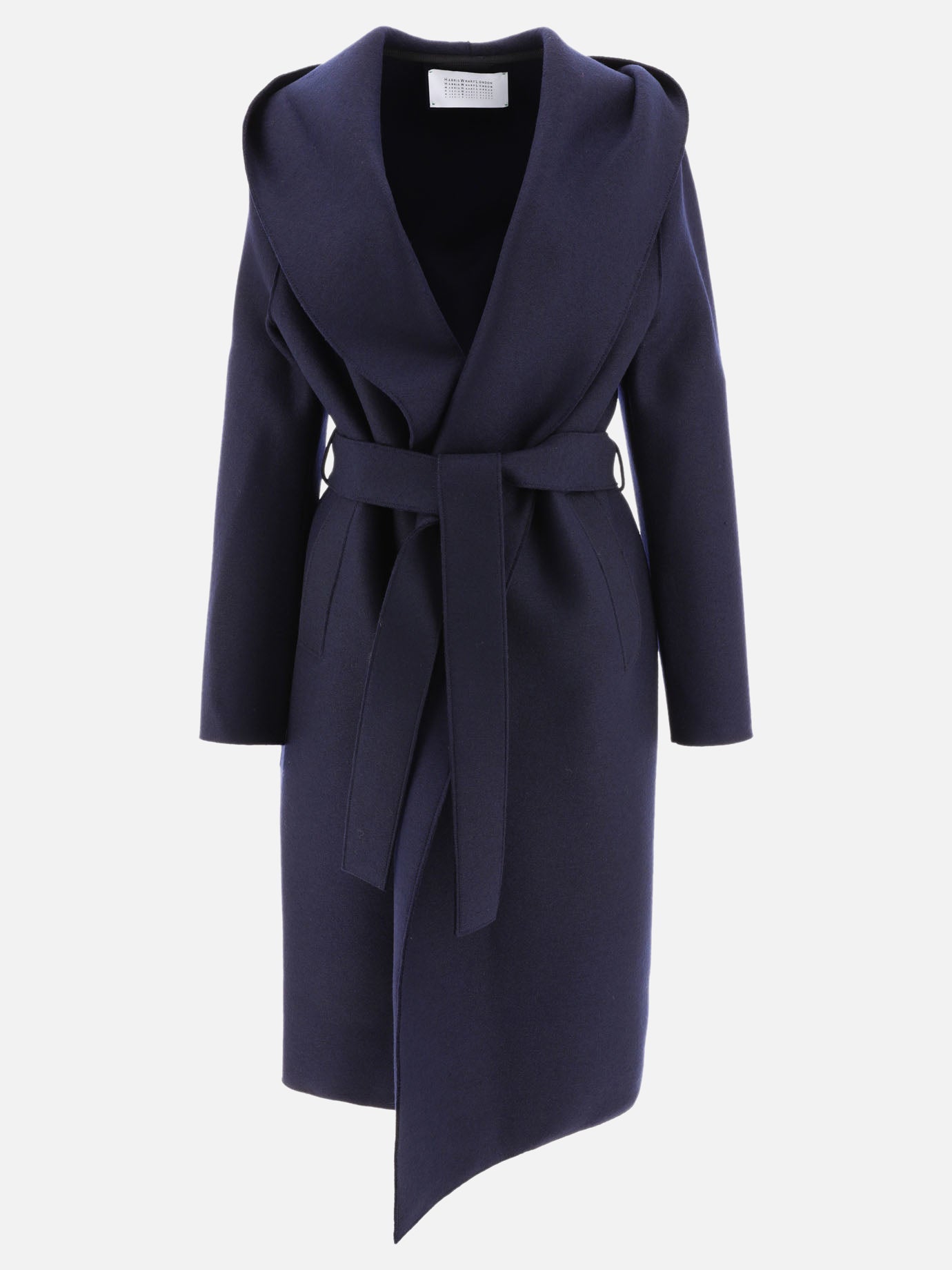 Cappotti lunghi 100% virgin wool  Blu - Harris Wharf London Donna | PDP | VIETTI Online Store | thumbnail