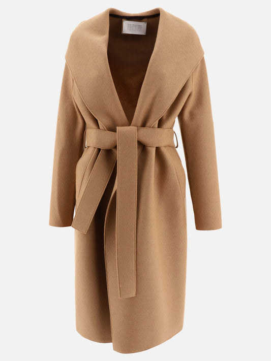 Cappotti lunghi 100% virgin wool  Beige - Harris Wharf London Donna | PLP | VIETTI Online Store 
