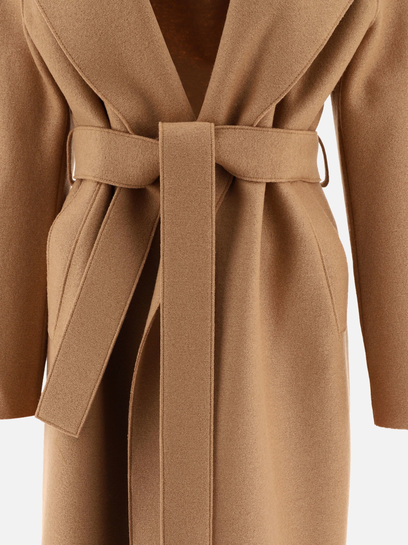 Cappotti lunghi 100% virgin wool  Beige - Harris Wharf London Donna | PDP | VIETTI Online Store | thumbnail_3