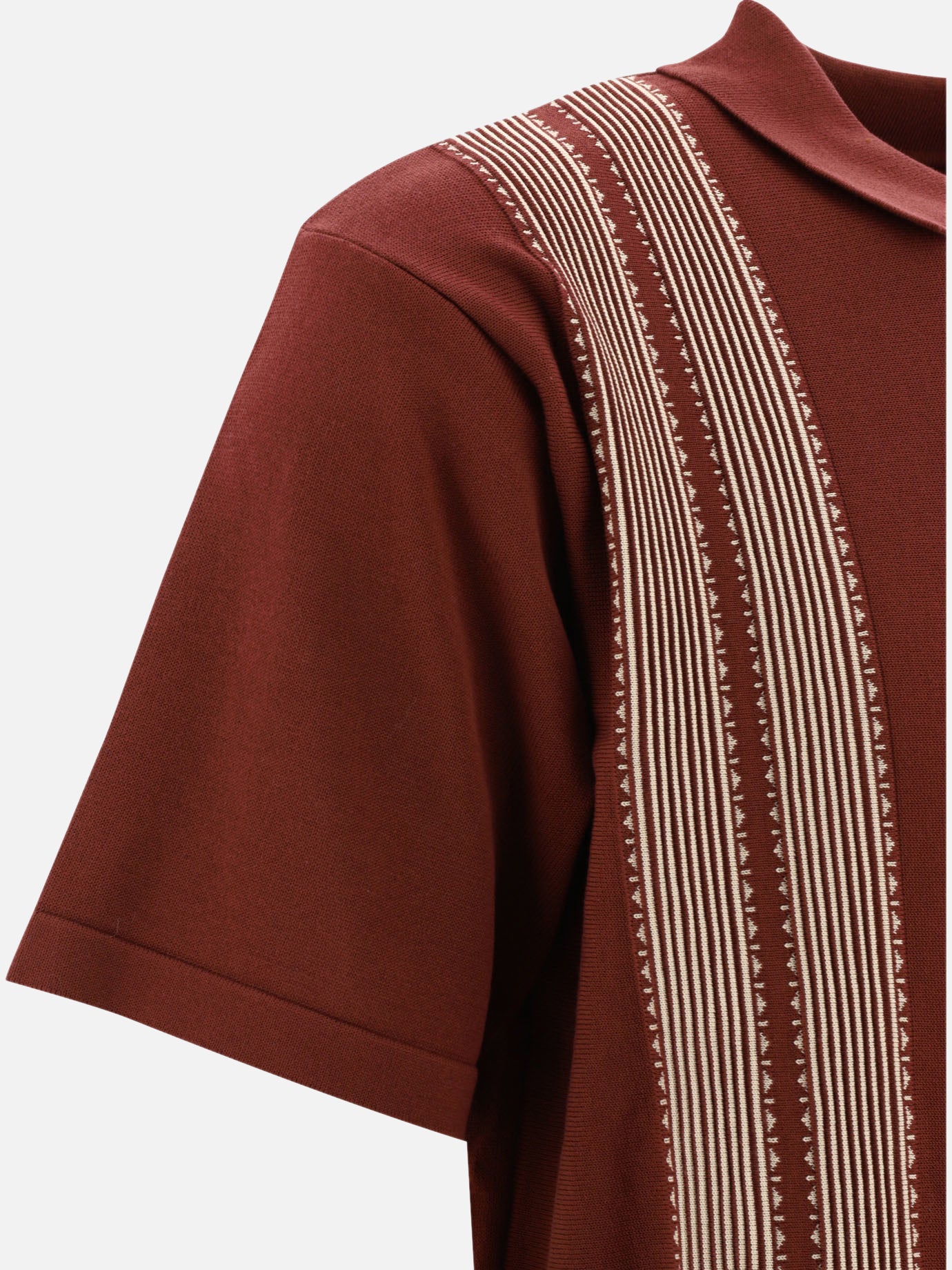 Polo con bottoni 100% cotone  Bordeaux - KAPITAL Uomo | PDP | VIETTI Online Store | thumbnail_4