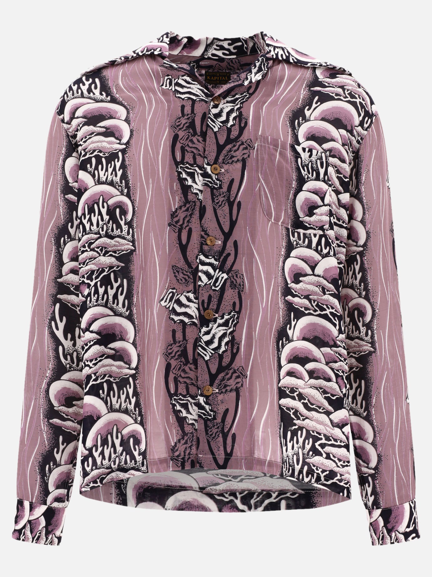 Camicie casual 96% rayon 4% seta  Viola - KAPITAL Uomo | PDP | VIETTI Online Store | Zoom-Modal
