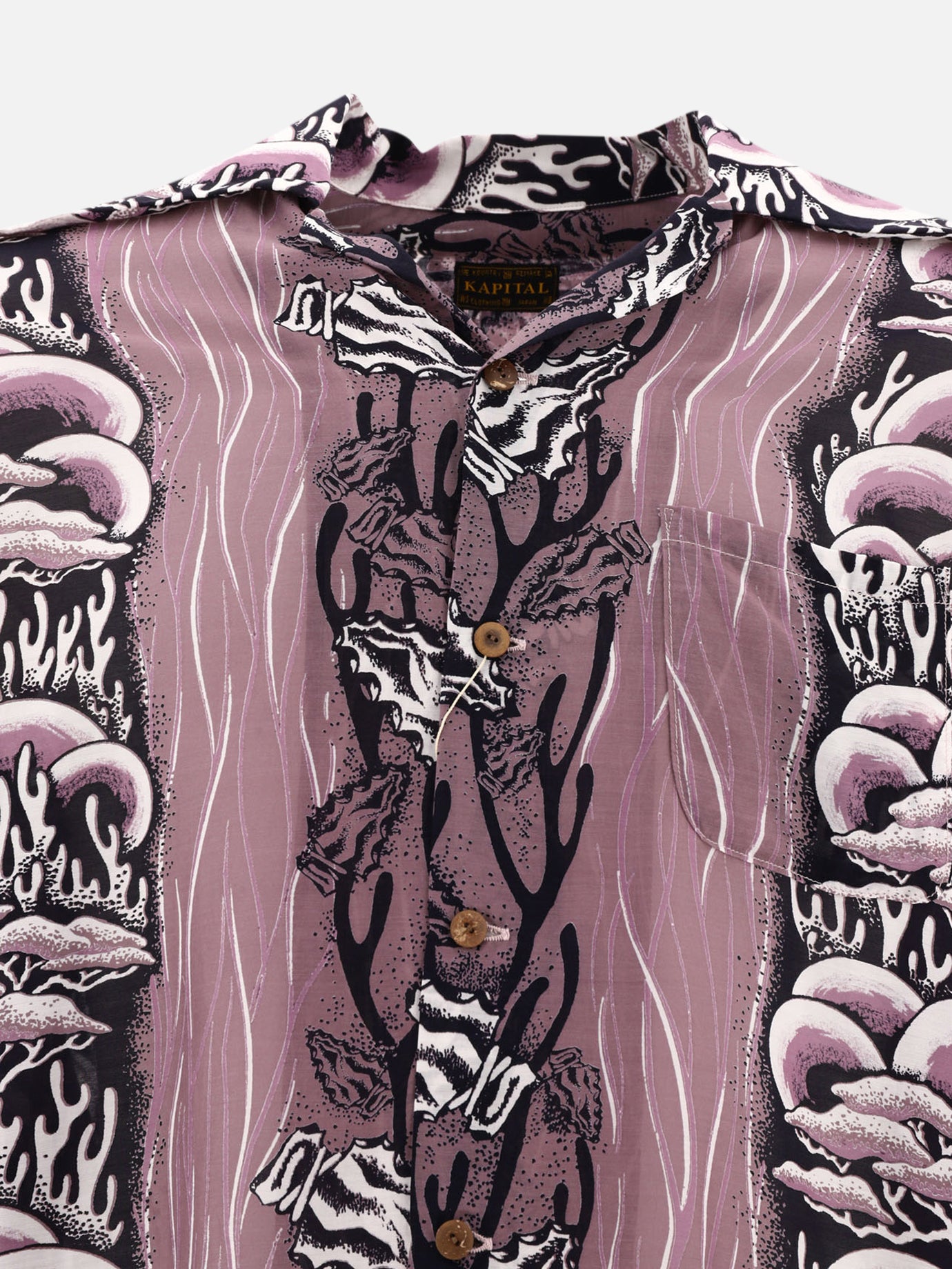 Camicie casual 96% rayon 4% seta  Viola - KAPITAL Uomo | PDP | VIETTI Online Store | Zoom-Modal_3
