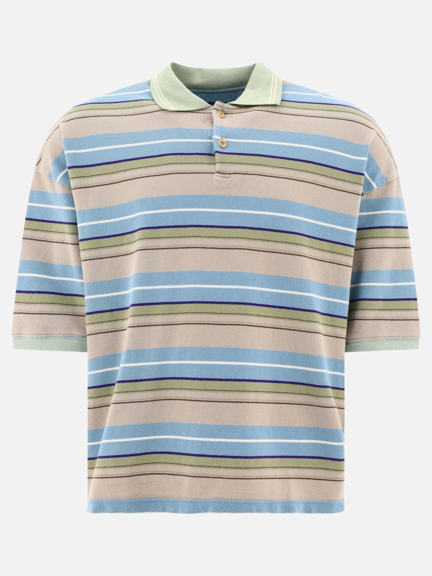 Polo con bottoni 100% cotone  Beige - KAPITAL Uomo | PDP | VIETTI Online Store | Zoom-Modal
