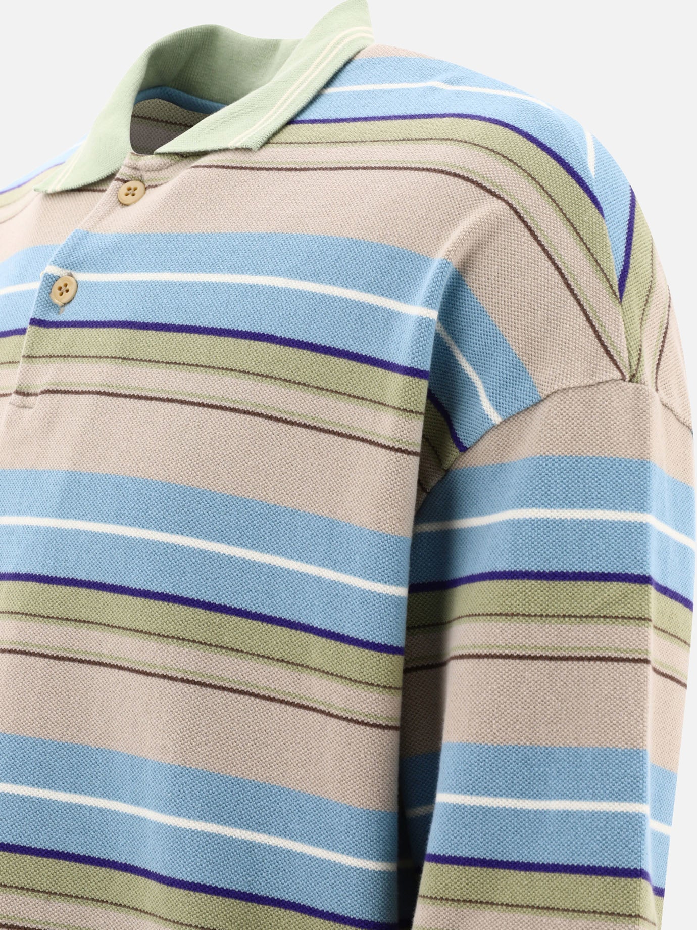 Polo con bottoni 100% cotone  Beige - KAPITAL Uomo | PDP | VIETTI Online Store | thumbnail_4