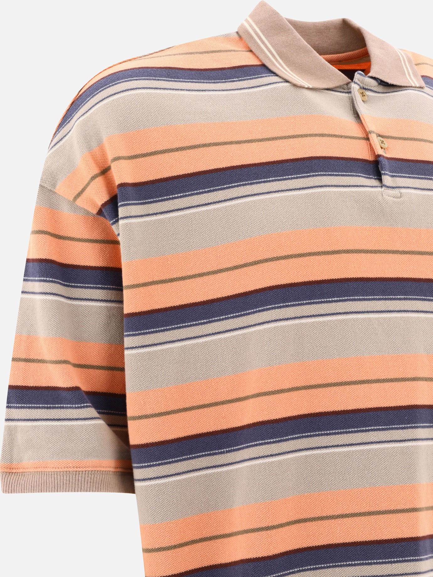 Polo con bottoni 100% cotone  Arancione - KAPITAL Uomo | PDP | VIETTI Online Store | Zoom-Modal_4
