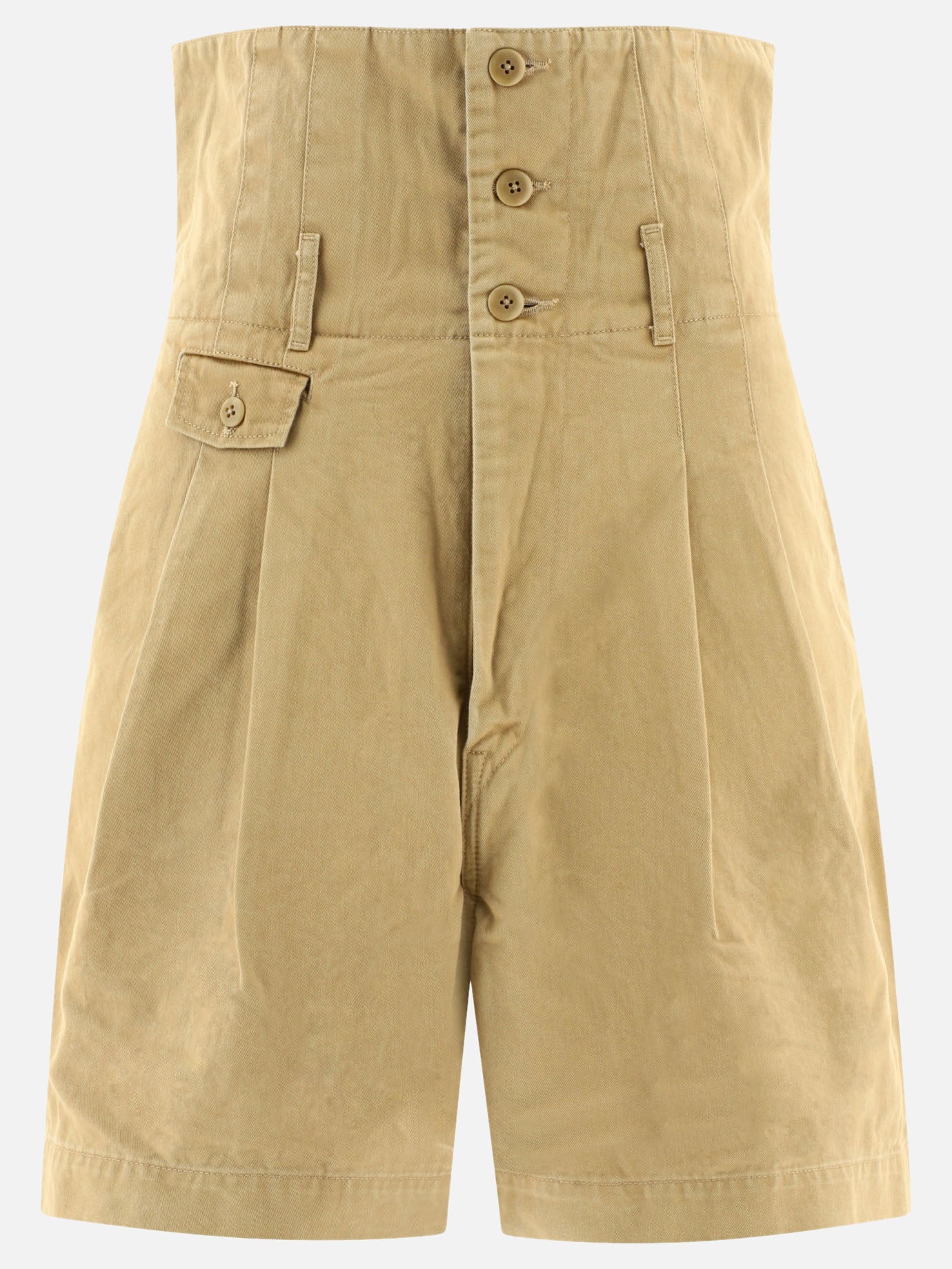 Formal shorts 100% cotone  Beige - KAPITAL Men | PDP | VIETTI Online Store | thumbnail