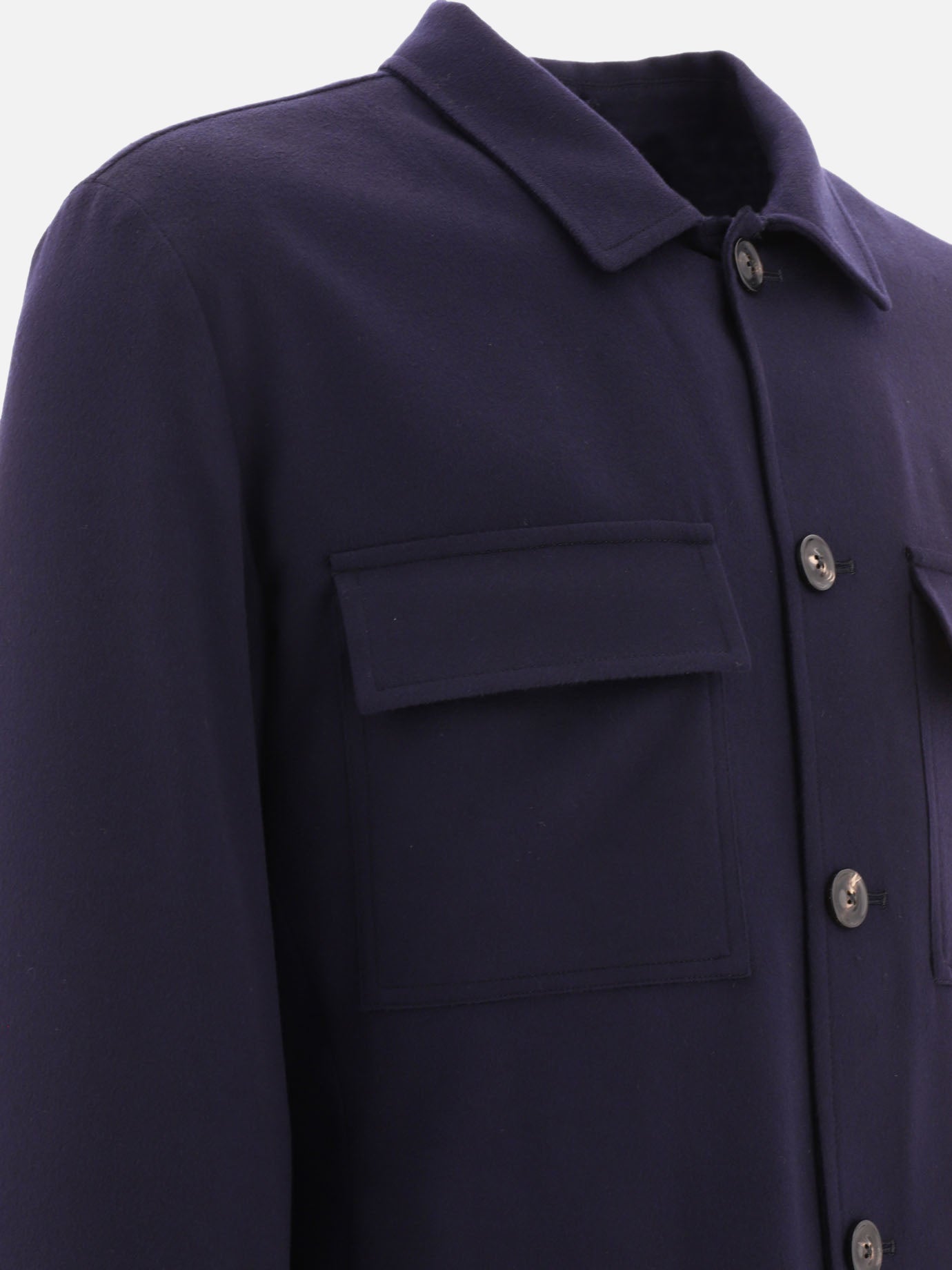 Overshirt jackets 94% wool 6% cashmere  Blue - Lardini Men | PDP | VIETTI Online Store | thumbnail_4