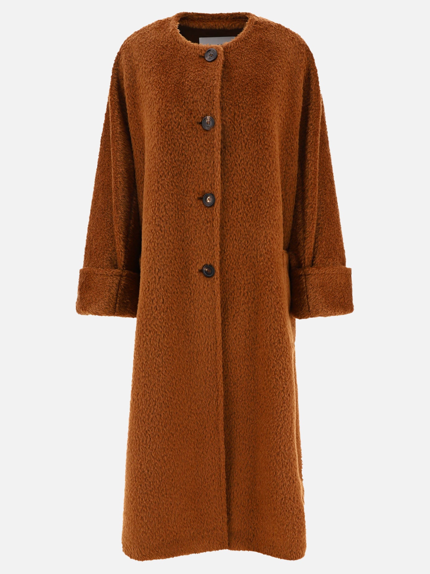 Cappotti lunghi Solid colour  Marrone - Max Mara Donna | PDP | VIETTI Online Store | Zoom-Modal
