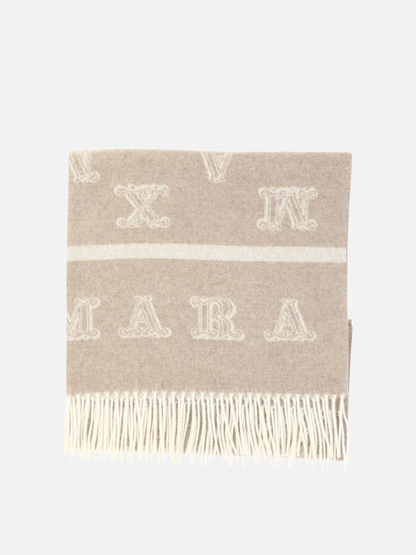 Fringed scarves 100% cashmere  Brown - Max Mara Women | PDP | VIETTI Online Store | Zoom-Modal
