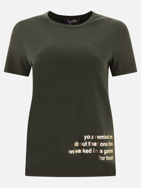 T-shirt girocollo 100% cotone  Verde - Max Mara S Donna | PLP | VIETTI Online Store 
