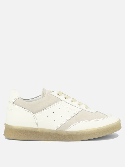 Sneaker basse 100% leather - 100% rubber  Bianco - MM6 Maison Margiela Donna | PLP | VIETTI Online Store 
