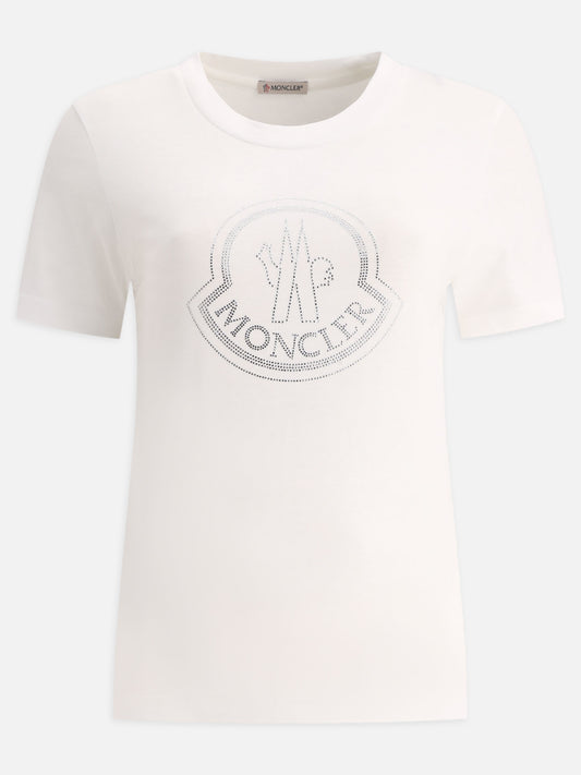 Crewneck t-shirts 100% cotone  White - Moncler Women | PLP | VIETTI Online Store 
