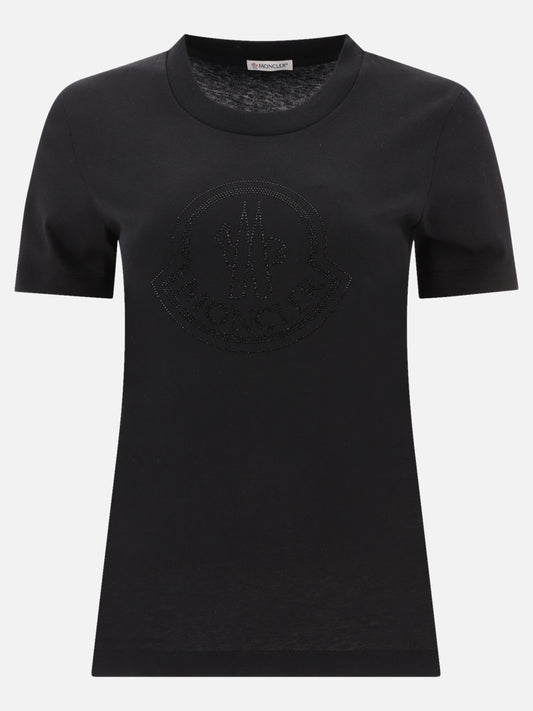 T-shirt girocollo 100% cotone  Nero - Moncler Donna | PLP | VIETTI Online Store 
