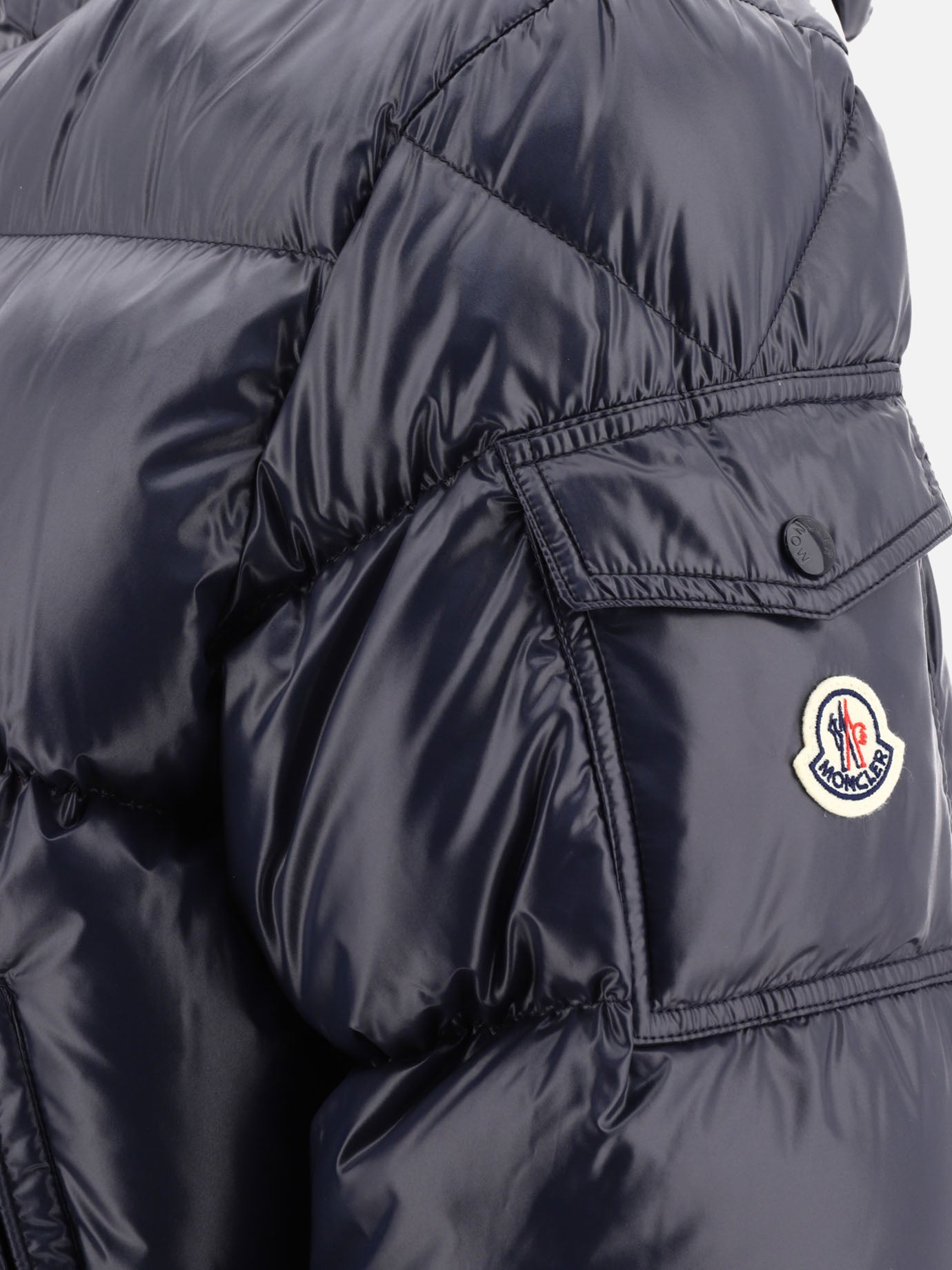 Piumini corti 100% polyamide - Padding: down and feathers  Blu - Moncler Uomo | PDP | VIETTI Online Store | thumbnail_4