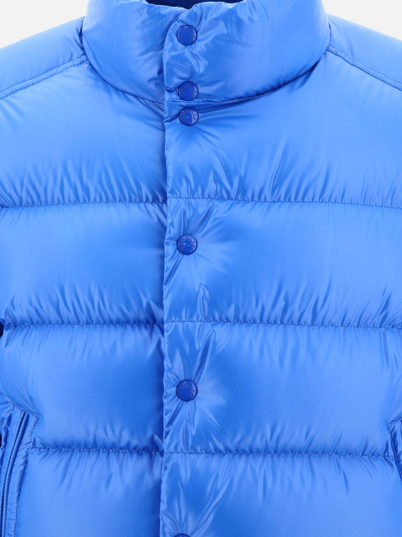 Piumini corti 100% poliestere - Imbottitura: piumino e piuma  Azzurro - Moncler Uomo | PDP | VIETTI Online Store | thumbnail_3